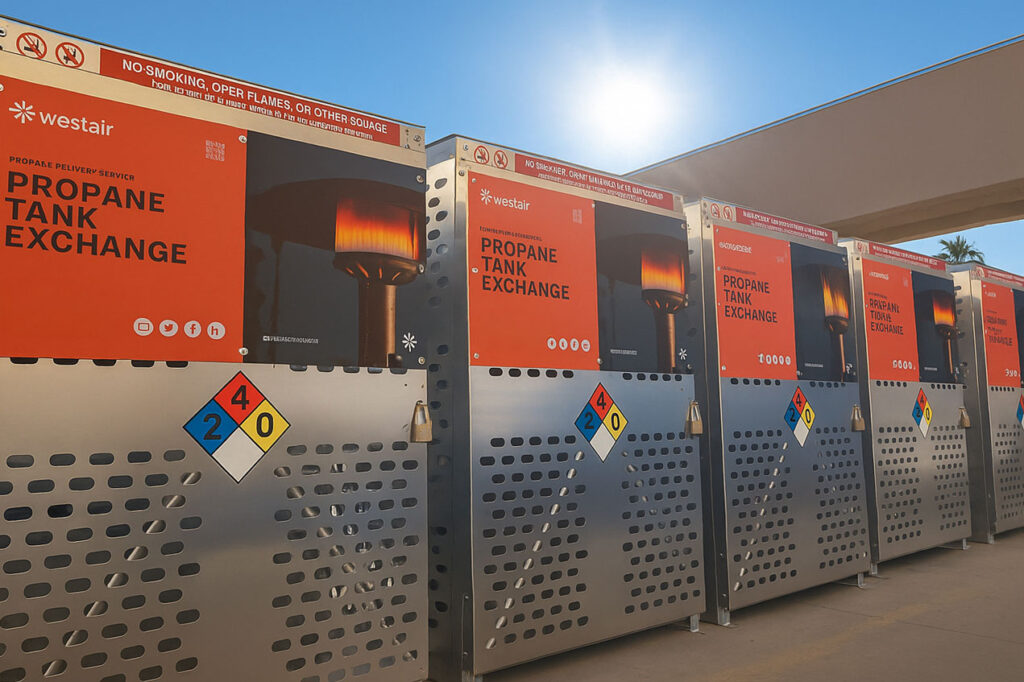 Propane cages for exterior, 14 cylinders